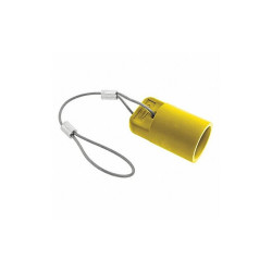 Hubbell Wiring Device-Kellems Single Pole Connector Cover,Female,Ylw HBLFCAPY