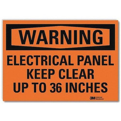 Lyle Warning Sign,5inx7in,Reflective Sheeting U6-1076-RD_7X5