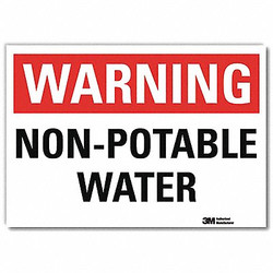 Lyle Warning Sign,5inx7in,Reflective Sheeting U6-1182-RD_7X5