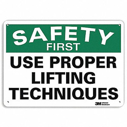 Lyle Safety Sign,10 inx14 in,Aluminum  U7-1261-RA_14X10
