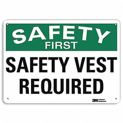 Lyle Safety Sign,10 inx14 in,Aluminum  U7-1247-RA_14X10