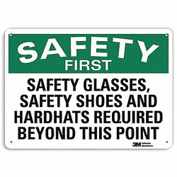 Lyle Safety Sign,10 inx14 in,Aluminum U7-1242-RA_14X10