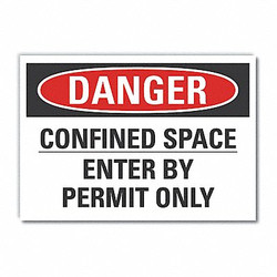 Lyle Confined Space Danger Labl,5x7in,Polyest LCU4-0538-ND_7X5
