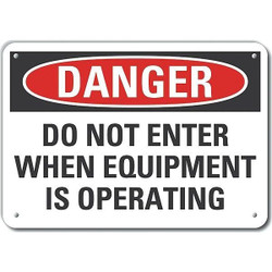 Lyle Mach&Operation Danger Sign,10x14in,Alum  LCU4-0584-NA_14X10