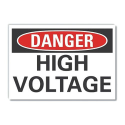 Lyle High Voltage Danger Labl,3.5x5in,Polyest LCU4-0347-ND_5X3.5