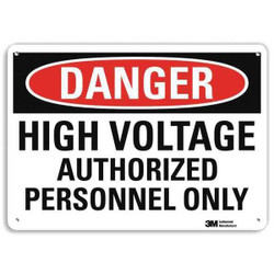 Lyle Danger Sign,7 in x 10 in,Aluminum U1-1027-RA_10X7