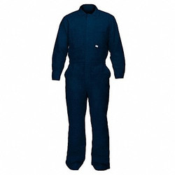 Chicago Protective Apparel Flame-Resistant Coverall,Navy Blue,L 605-IND-N- L
