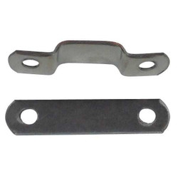Dixie Line Clamps Tube Clamp,Two-Hole w/Backplate,SS,PK25 404