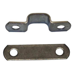 Dixie Line Clamps Tube Clamp,Two-Hole w/Backplate,SS,PK25 602