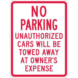 Lyle Tow Zone No Parking Sign,24" x 18" T1-1047-EG_18x24