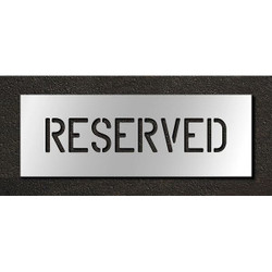Rae Pavement Stencil,Reserved,4 in STL-116-70433