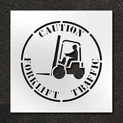 Rae Stencil,Caution Forklift Traffic,24 in STL-116-12415