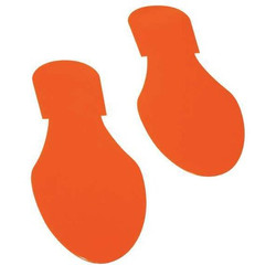 Mighty Line Floor Tape,Orange,3.5x9.5in,Foot,PK50 OFTPRT