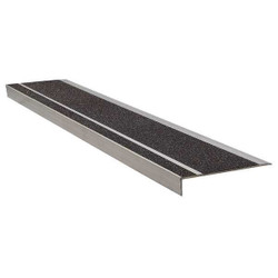 Wooster Products Stair Tread,Black,48in W,Extruded Alum 365BLA4