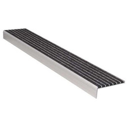 Wooster Products Stair Nosing,Black,48in W,Extruded Alum 142BLA4