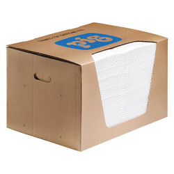 Pig Absorb Pad,Oil-Based Liquids,White,PK100 MAT440