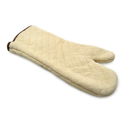 R & R Textile Oven Mitt,Hand Shaped,Natural,13in 01303