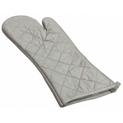 R & R Textile Oven Mitt,Hand Shaped,Silver,13in 01301