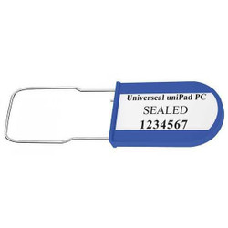 Universeal Padlock Seals,Blue,Acrylic,PK50 UPAD-PC BLUE50