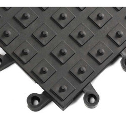 Wearwell Cleated Tiles,Black,18 in. x 18 in.,PK10 552