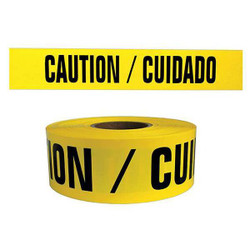 Harris Industries Barricade Tape, Yellow, 1,000 ft L, 3 in  BT066