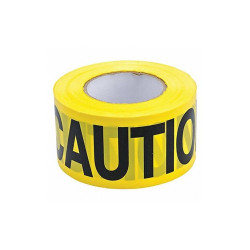 Brady Barricade Tape, Yellow, 200 ft L, 3 in 91212