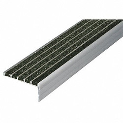 Wooster Products Stair Nosing,Black,48in W,Extruded Alum 132BLA4