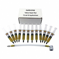 Supercool A/C Dye Syringes Kit,7 in,Plastic,PK12 27606