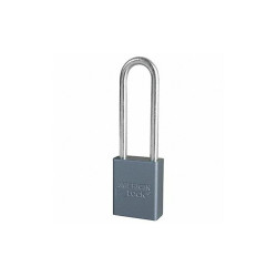 American Lock Keyed Padlock, 3/4 in,Rectangle,Gray A32