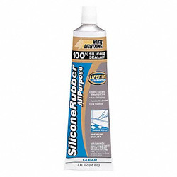 White Lightning Silicone Sealant,Clear,Silicone Rubber W11121005
