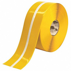 Mighty Line Floor Tape,Yellow,4 inx100 ft,Roll 4RYLUMCTR