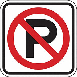 Lyle No Parking  Parking Sign,24" x 24" R8-3A-24HA
