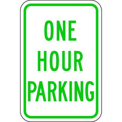 Lyle One Hour Parking Parking Sign,18" x 12"  LR7-42-12HA