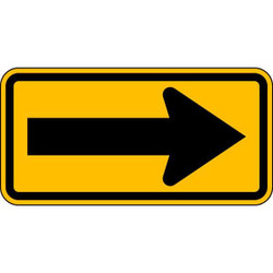 Lyle Arrow Traffic Sign,12" x 24" W1-6-24HA