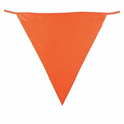 Brady Pennants,Fluorescent Orange,113-1/2 ft. 58389