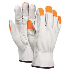 Mcr Safety Leather Gloves,Beige,XL,PR 3213XLCHVSP