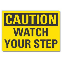 Lyle Steps Caution Rflctv Label,5inx7in LCU3-0235-RD_7x5