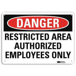 Lyle Danger Sign,7 inx10 in,Plastic U3-1952-NP_10X7