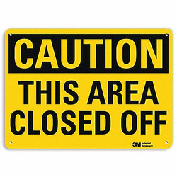 Lyle Caution Sign,10 in x 14 in,Plastic U4-1703-NP_14X10