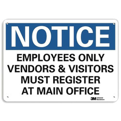 Lyle Notice Sign,7 in x 10 in,Plastic U5-1194-NP_10X7