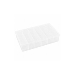 Flambeau Compartment Box,Snap,Clear,2 7/16 in T606D