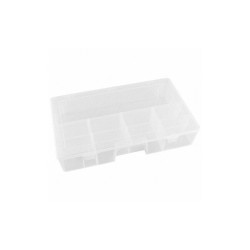 Flambeau Adj Comprt Bx,Dbl,Translucent,3 3/16 in T7003