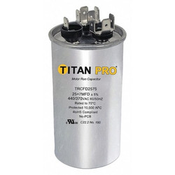 Titan Pro Dual Run Capacitor,25/75 MFD,4 1/4"H TRCFD2575