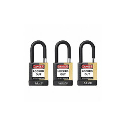 Abus Keyed Padlock,3/4"W x1-1/2"H Shackle,PK3 20064