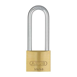 Abus Keyed Padlock, 53/64 in,Rectangle,Gold  55HB/40-63 KA