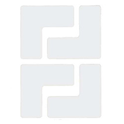 Brady Floor Tape,White,2 inx5 in,L,PK20 104435