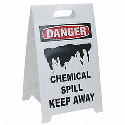See All Industries Floor Safety Sign,White,Plastic,20 in H TP-DCHEM
