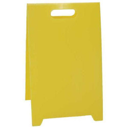 See All Industries Blank Floor Stand Sign,Yellow,Plastic TP-YBLNK