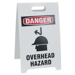 See All Industries Floor Safety Sign,White,Plastic,20 in H TP-DOVERH