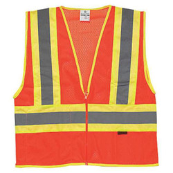 Kishigo High Visibility Vest,Class 2,XL,Orange 1055-XL